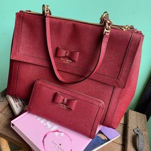 EUC Merlot Kate Spade Hazel Court Mason Set